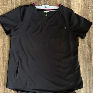 💉🩺Black Scrubs Set With Pink trim🏥👚